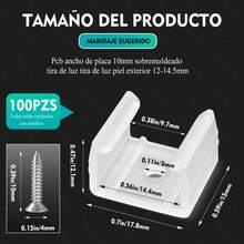100 Paquete De Grapas Para Manguera Neón 10mm - A - Ver 7