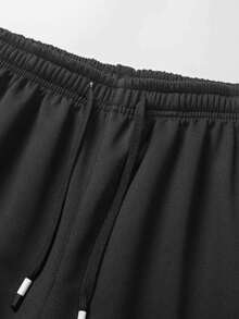 Men's Thick Fleece Ankle Pants, Cashmere Lining, Warm And Comfortable, Zipper Pockets And Drawstring Design, Suitable For Winter Outdoor Travel - Black - View 5