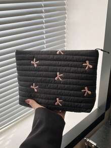 Nicekee Simple And Atmospheric Retro Practical Texture Quilted Clutch With Butterfly Print Design, Suitable For Outdoor Camping And Short Trips. - Multicolor - View 12
