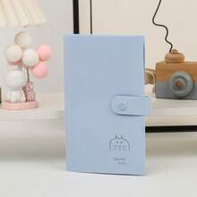 Álbum de Fotos com 120 Slots Cor Macaron 3-Grade Encaixe, Livro de Coleção Multifuncional para Cartões Pequenos, Cartões e Adesivos, Organizador de Armazenamento Multifuncional para Mesa - 120 vagas - Visão 13
