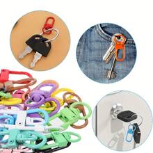 50-200pcs Random Color Bright Metal Keychain Hooks, Durable Swivel Clasp, Suitable For DIY Jewelry And Bag Accessories, Cute Y2K Style - Keychain - View 5