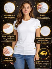 Camiseta Gastronomia Confeiteira Cozinheira q Feminina Baby Look Estica Blusa s Variados Tipos - COZINHEIRA(O) 1 - Visão 2