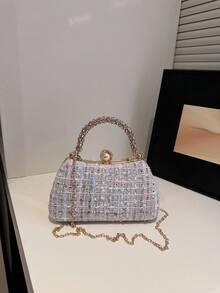 時尚派對晚宴手拿包 - 白色 - 查看 9