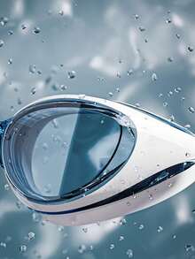 1pc Waterproof Electroplated Anti-Fog High Definition Swimming Goggles, Professional Swim Gear For Men And Women, Leak-Proof And Comfortable - White - View 3