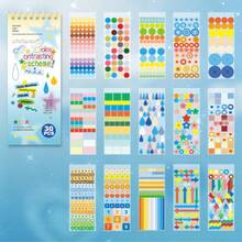 JotBox Colorist's Notebook Sticker Book, Light Vintage Style, Polka Dot, Highlight Marker, Star, Basic Scrapbook Material Stickers - Colorist's Notes - View 12