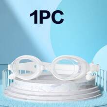1pc Waterproof Electroplated Anti-Fog High Definition Swimming Goggles, Professional Swim Gear For Men And Women, Leak-Proof And Comfortable - White - View 11