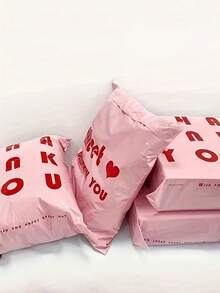 50/20pcs Thickened Wear-Resistant Pink Mailing Bags, Suitable For Clothing Packaging, Shipping Bags, Party Gift Packaging, Birthday Party Gift Packaging, Packaging Bags, Bachelor Party Gift Packaging, Office, Daily Gifting - One Size Fits All - View 1