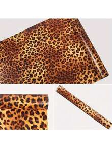 Leopard Print Self-Adhesive Vinyl Wallpaper - Removable Textured Contact Paper With Interlocking Pattern, Waterproof And Easy To Peel And Stick, For Wall Decor, Refresh Your Home, Rama Decorative Sticker Gift, Birthday Graduation Gift - Multicolor - View 13