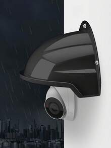 2pcs/4pcs Universal Camera Sunshade And Rain Cover, Compatible With Dome Cameras, Easy Drill Installation, Suitable For Indoor And Outdoor Security, Black And White Colors Available - Multi-color - View 6