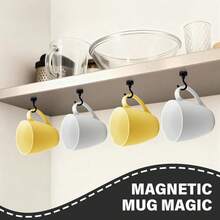 Strong Magnetic Storage Hooks - Neodymium Magnetic Hooks - Suitable For Home, School And Kitchen Use; Office Desk Organization; Cruise, Camping, Kitchen, Refrigerator And Garage Storage; Travel And Student Supplies. - Multicolor - View 8