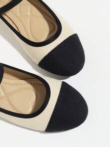 French Vintage Mary Jane Ballet Shoes, Spring/Summer New Style, Low Vamp Flat Shoes With Strap, Square Toe, Comfortable Versatile Commuter Shoes For Women - Apricot - View 10