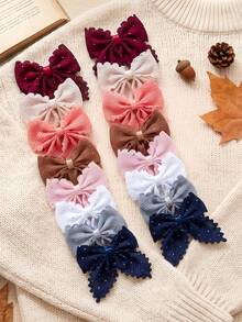 16/8/4/2pcs Vintage Glitter Lace Bow Hair Clips, Durable & Gentle On Hair, Retro Elegant Hair Accessories - Suitable For Women And Girls, Daily Wear, School, Party, Vacation - Multicolor - View 3