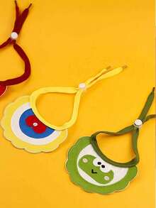 1PCS Green Frog Pattern Pet Bandana Drool Bib, Adjustable Cat Dog Bibs For Daily Wear, Quick-Snap Collar For Puppy Kitten - Green Frog - View 7