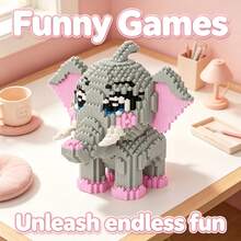 This 3380-Piece Building Block Elephant Is Cute And Adorable, Making It A Perfect Gift And An Excellent Choice For Couples And Parents. The Assembly Difficulty Is Relatively High. It's A Perfect Gift For Christmas, Halloween, And The Back-To-School Season. - Multicolor - View 2
