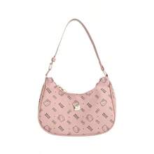 1件裝 Sanrio Hello Kitty 人造皮革卡通托特包－大容量女款單肩包，適合日常通勤、購物、婚禮、生日及單身派對 - 彩色 - 查看 9