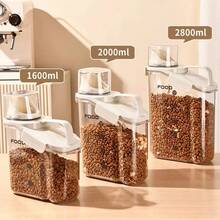 Moisture-Proof Airtight Grain & Rice Storage Bin, Pet Food Storage Container With Easy Pour & Easy Fill Opening, Transparent Dog & Cat Food Storage Box, Pest-Proof Sealed Dispenser, Keeps Pet Kibble Fresh, Pet Supplies - Large - View 6