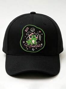 1pc/2pcs/3pcs/4pcs EduFly Witchy Frog Patch Cutesy Whimsical Art Embroidered Iron On - Multicolor - View 4