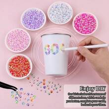 48,000pcs 24/60 Colors Resin Jelly Rhinestone Set, Multi-Color Flat Back Rhinestones, Suitable For Diamond Painting, Includes 4 Bottles Of 10ml B7000 Jewelry Glue And Tools, Christmas Birthday Gift For Women - 4mm - View 4
