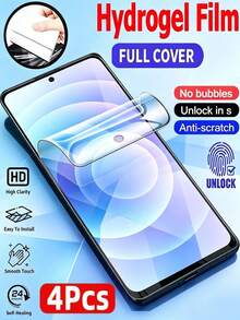 4 buah Pelindung Layar Ponsel Hidrogel Jernih Berkualitas Tinggi, Kompatibel dengan Oppo Reno /// Anti-Ledakan, Anti-Gores, Bebas Gelembung, Lapisan Halus Tahan Minyak, Pemasangan Mudah, Memperbaiki Goresan Secara Otomatis, Mendukung Pengenalan Sidik Jari, Film Lembut [Bukan Kaca] - Clear - View 25