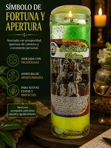 Holy Fortune Prayer Gel Candle - Yellow - View 5