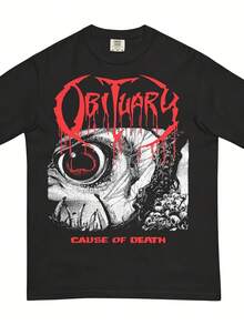 Obituary Cause Of Death Shirt - 黑色 - 查看 1
