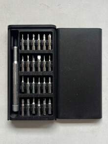 1pc 24-In-1 Precision Screwdriver Bit Set | CR-V Alloy Multi-Magnetic Screwdriver Extension Rod | Sliding Storage Box Mini Repair Tool Kit, Suitable For Phones, Laptops, Watches, Glasses, Small Electronics, Furniture Disassembly - 24-in-1 Screwdriver Set - View 12
