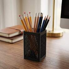 1pc 3D Printed Honeycomb Hollow Pen Holder, Plastic Creative Breathable Dust-Proof, Office Study Desktop Stationery Storage Box, Suitable For People Pursuing Minimalist Style, Solving Desktop Clutter Pain Point, Style Desktop Essential - View 10