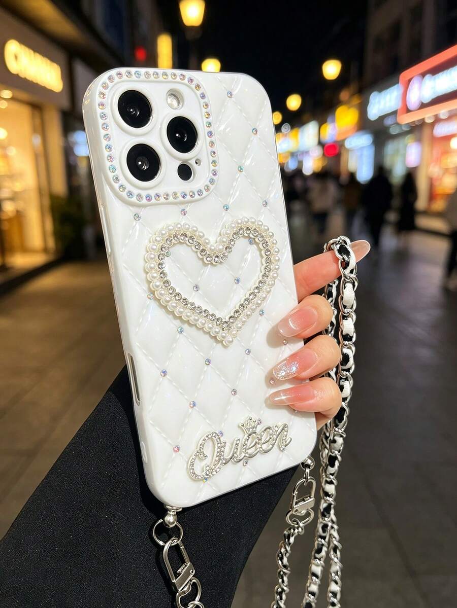 1pc Leopard Print Leather Chain Rhinestone Contact Lens TPU Phone Case Compatible With IPhone/11/11 Pro/11 Pro Max/12/Phone 12 Pro/11 Pro Max/12/12 Pro/12 Pro Max/13/13 Pro/13 Pro Max/14/14 Pro/16 Plus/14 Pro Max/15/15 Pro/15 Plus/15 Pro Max/16/16PRO/16PLUS/165PROMAX/17/17PRO/17Air/17Promax Protective Cover
