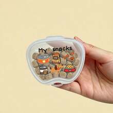 1pc Mini Small Capacity Transparent Visible Storage Box, Pet Theme Printed Sealed Storage Box, Suitable For Portable Grain Storage/Outdoor Feeding/Pet Party Scenes, Small Gift For Pet Owners - Clear - View 4