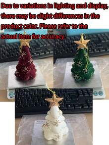 1PC Cozy Vintage Velvet Flocked Mini Christmas Tree Shaped Tabletop Figurine, Gold Star Topper Glitter Snowflake Detail Hanging Tree Decor, Festive Desktop Craft Ornament Pendant For Christmas Xmas Dinner Table Mantle Winter Room - Multiple Styles - View 5