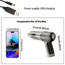 YAIUZGOO 3合1車用吸塵器，強勁吸力，便攜式手持無線吸塵器，適用於乾濕兩用，汽車配件，2400mAh - D - 查看 6