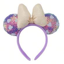 1pc Anime Cute Cartoon Themed Headband, Halloween Decoration, Christmas Decoration, Holiday Essential, Back To School Decoration, Amusement Park Decoration, With Cute Ear Design, Perfect For Cosplay, Shiny Party Essential, Suitable For Student Party, Costume Party, Cosplay, Theme Park And Travel, Perfect Gift For Birthday, Christmas, Anniversary And Holiday Gathering - Multi-color - View 7