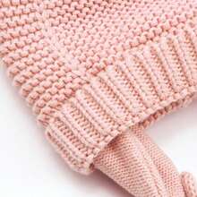 Knitted Baby Hat And Scarf Set, Winter Warm Unisex Toddler Beanie With Warm Lining And Pom Pom - Double Ball Small Earmuffs Two-piece Set - View 8