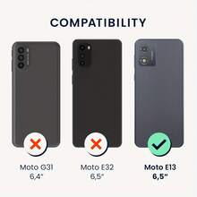Kompatibel dengan Casing Ponsel Motorola Moto E13, Perlindungan Kamera Sudut yang Diperkuat, Casing Ponsel TPU Tipis Fleksibel Anti Benturan dan Peredam Guncangan Transparan - Clear - View 3