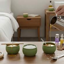 40件DIY蠟燭製作套組，8個2.5盎司磨砂綠色空蠟燭罐，含蠟燭芯、芯貼紙與芯固定座，適合初學者的手作香氛蠟燭工藝收納容器，居家裝飾與禮品製作用品 - 40pcs/8set - 查看 7