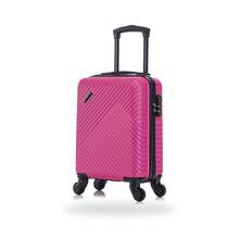 20" Hardside ABS Diamond-Textured Carry-On Spinner Luggage With TSA Lock, Lightweight Travel Suitcase For Business Trips & Vacations - Rusty Rose - View 2