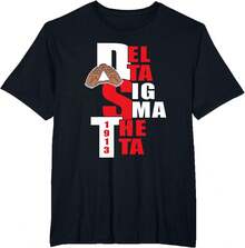 Bacardi Delta Sigma Theta Sorority Items, Delta 1913 HBCU T-Shirt, Summer Tops - 黑色 - 查看 1