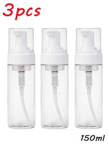 5/3/1pc Pump Head Foaming Dispenser Bottle 150ml Dense Foam Daily Care Travel Essential - Multicolor - View 9