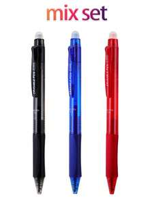 3 Packs 0.5mm Erasable Gel Pens, Assorted Color Friction Pens With Built-In Eraser, Comfort Grip And Pocket Clip, Smooth Writing Pens For Students, School, Office, Homework, Notes, Journaling And Planning - Multicolor - View 4