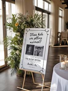 Customizable Wedding Welcome Sign, Elegant Wedding Welcome Board, Customized Photo And Text Poster, Personalized Wall Decor, Personalized Vintage Poster, Wedding Poster, Personalized Name Poster - Multicolor - View 4