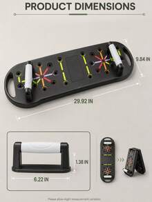 Portable Foldable Push-Up Board/Fitness Equipment/Training Board, Fat Burning Strength Training Device, Suitable For Fitness Enthusiasts, Upper Body Strength Training, Applicable For Gym And Home Use - Multicolor - View 8
