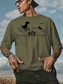 Men T-Shirts - Army Green - View 1
