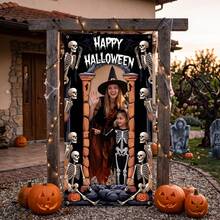 1pc Halloween Hollow Out Decorative Banner, Scary Halloween Decoration Photo Backdrop, Halloween Party Supplies, Suitable For Outdoor And Indoor Front Door Decoration, Multiple Styles - 1 - View 16