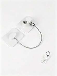 4/2pcs Refrigerator Door Lock, Self-Adhesive Lock, Suitable For Cabinet Drawer Lock, Refrigerator Lock, No Drilling Required. Self-Adhesive Safety Window Lock, Suitable For Furniture, Washing Machine, Home Appliances. - Multiple Styles - View 2