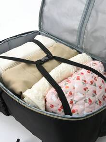 男女通用旅行後背包 商務/通勤/度假/旅行/大學使用 多層筆電筆記本雙肩多功能背包 - 黑色 - 查看 10