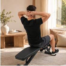 Adjustable Incline Weightlifting Platform – 660 LB Sit-Up Press With Leg Extension, Foldable Strength Training Equipment For Home Fitness Enthusiasts - Black - View 2