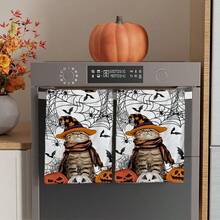 2/4/48pcs Halloween Series Spider Web Witch Cat Pattern Printed Kitchen Towels - Super Soft, Highly Absorbent Polyester Dishcloths And Hand Towels, Perfect For Holiday Decor, Kitchen Decor, Party Decor. - Multicolor - View 14