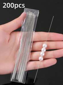 10/30/50/100PCS Metal Beading Needles For Beads DIY Ultra-Fine Beading Needles For Jewelry Making - Metal Sewing & Crafting Needles, Cord Tools Pins - Multicolor - View 24