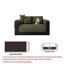 SANMOSPIN 1 Buah Sarung Sofa Tahan Air Gaya Minimalis Warna Polos dari Kain Linen, Bantal Sofa Nyaman Serbaguna Sepanjang Musim, Cocok untuk Sofa 1-4 Dudukan, Digunakan di Kamar Tidur, Ruang Tamu, Ruang Belajar, Kantor, Dekorasi Rumah - Hijau - View 15