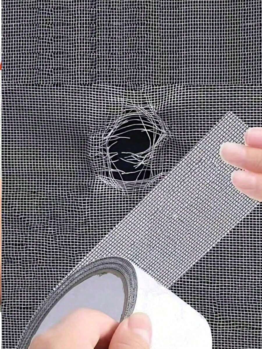 1PC Waterproof Self-Adhesive Window Screen Repair Tape, Dorm Door Curtain Insect Net Sticker, Damaged Window Screen Strong Repair Tape, 2m Long, 5cm Wide, Sticker, Wall Sticker, Home Decor Room Wall Decoration Personalized (Random Color)